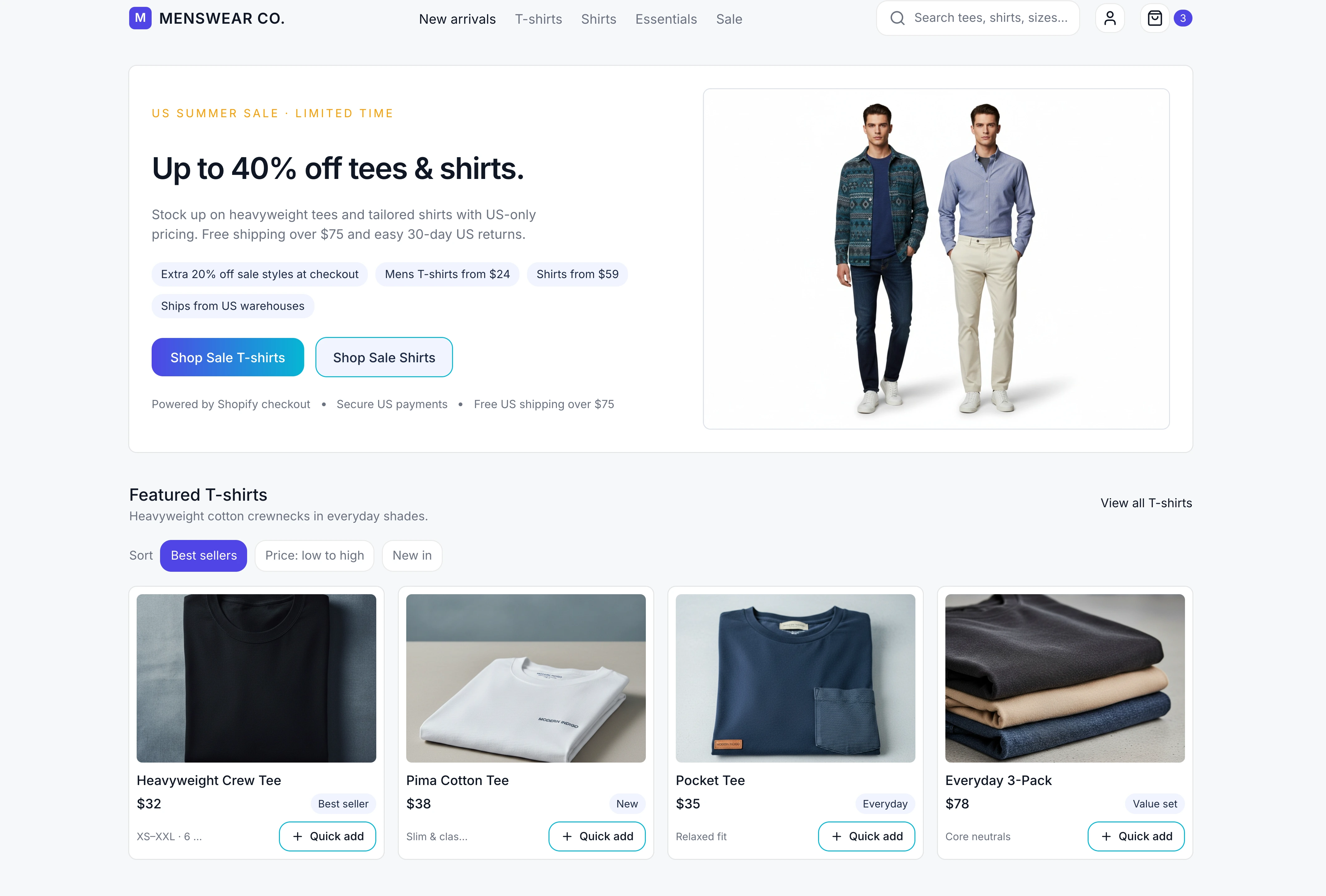 Retail website